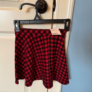 H&M Plaid Red and Black Skirt for girls